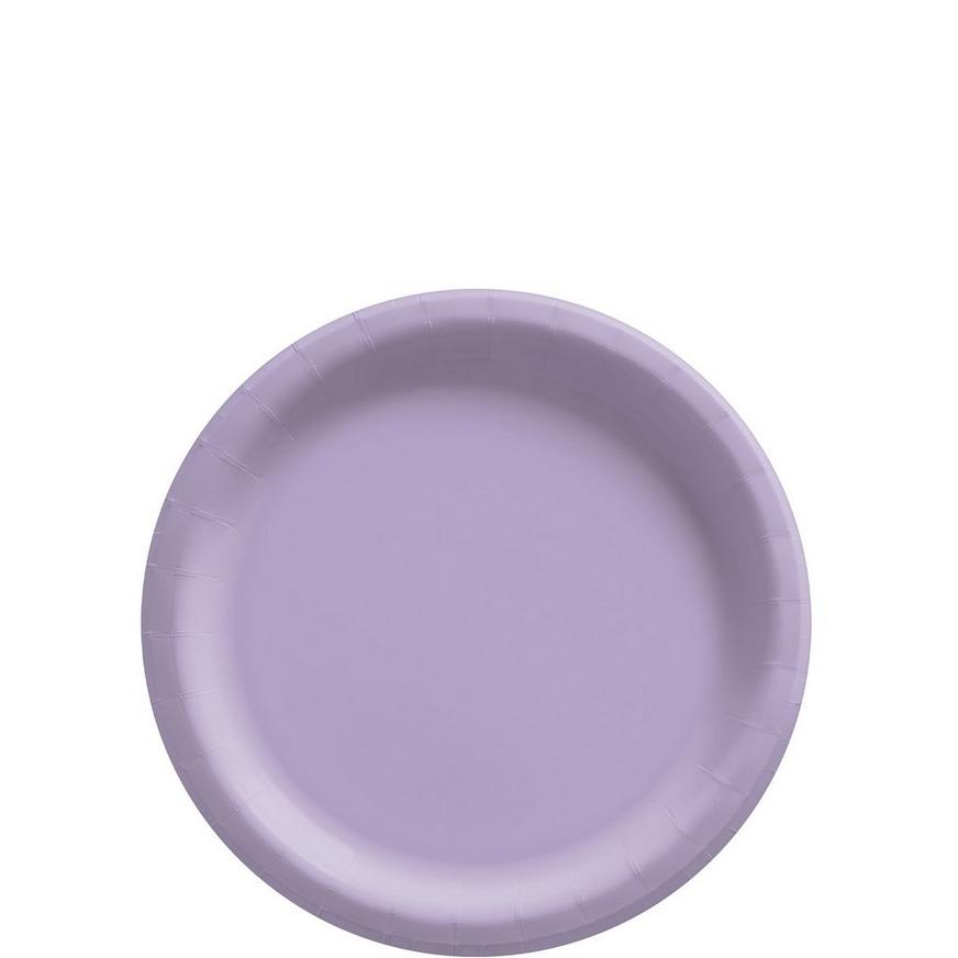 Lavender Extra Sturdy Paper Dessert Plates, 6.75in, 50ct